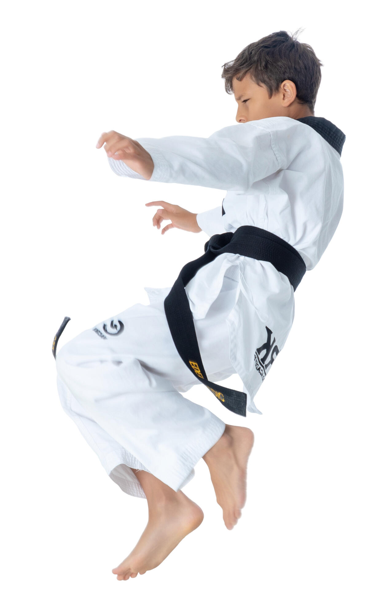 Lindsay Lawrence Taekwondo Student flying kick Lindsay Lawrence Taekwondo Student flying kick